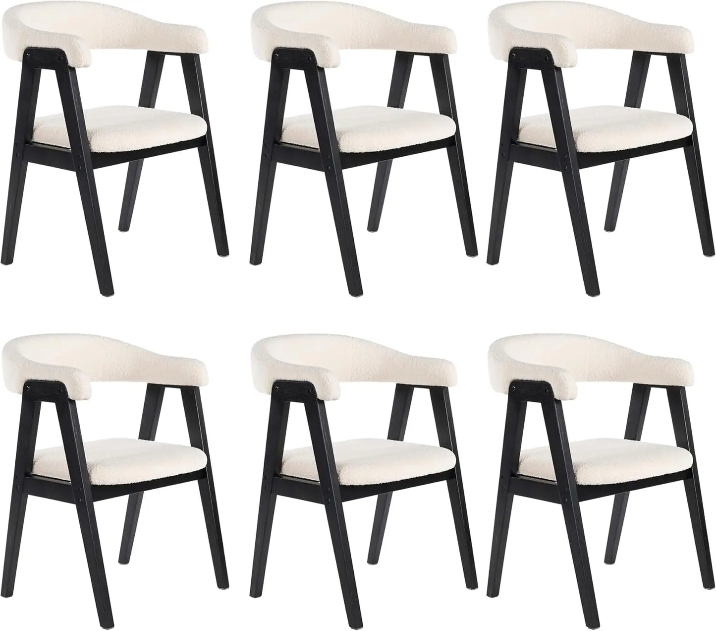 Wooden Upholstered Dining Chair With Arms For Kitchen Dining