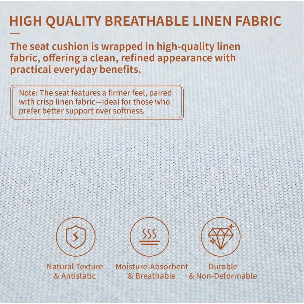 Mid Century Modern Linen Upholstered Dining Chair Set