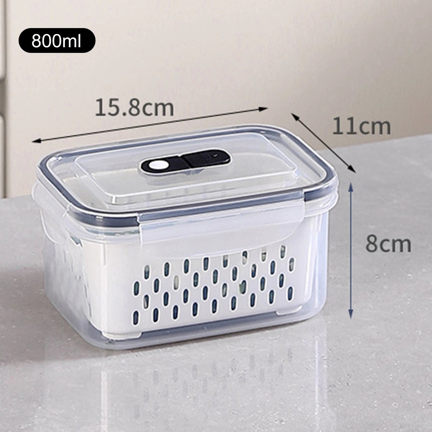 Large Capacity Double Layer Food Storage Box BPA Free