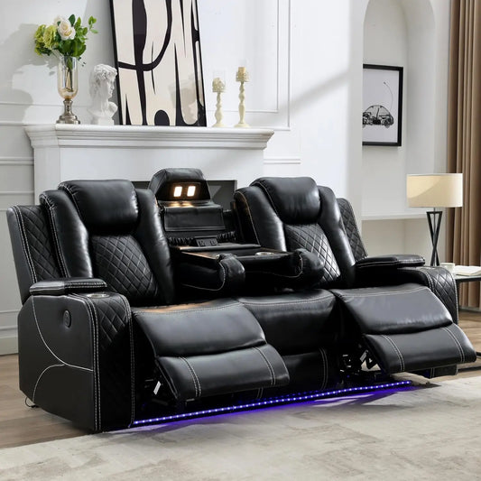 Todrani Power Reclining Sofa With Wireless Charger And Drop-down Table