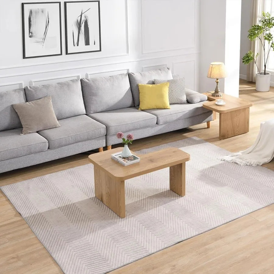 Nesting Coffee Table Set Interlocking L Shaped Tables
