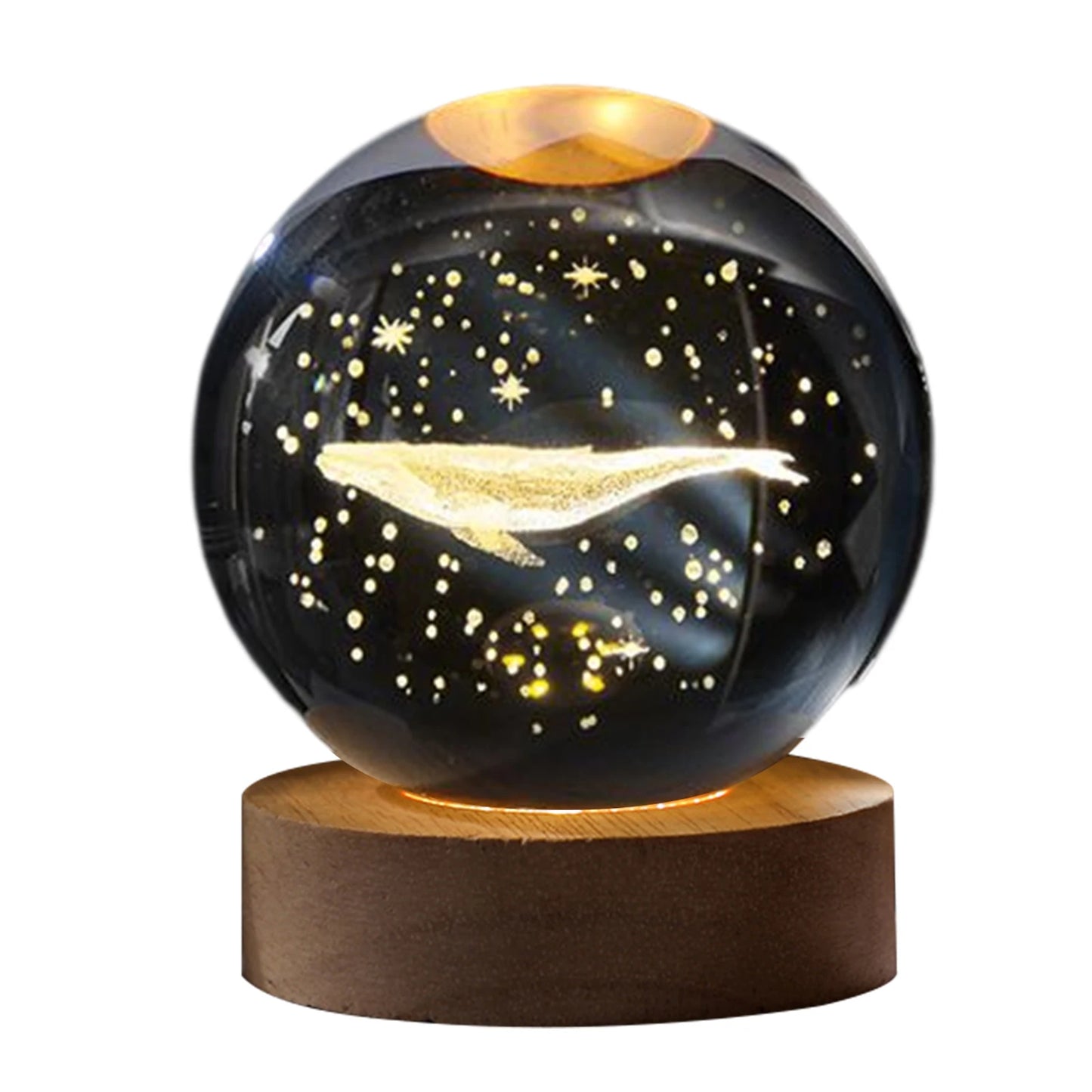 Crystal Ball Night Light Moon Table Lamp USB Decor Gifts