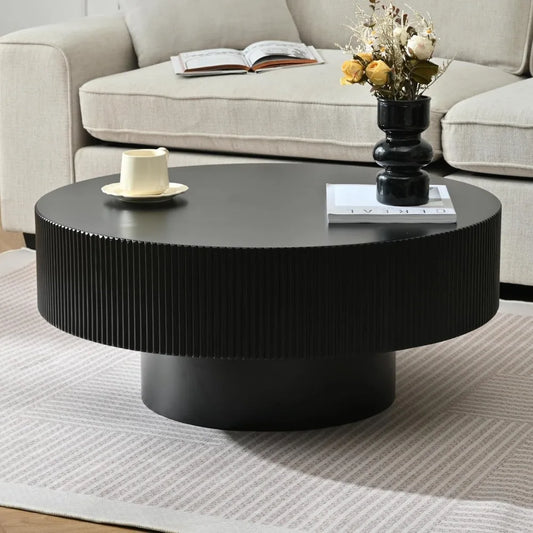 Modern Coffee Table With Sturdy Wood Base Living Room