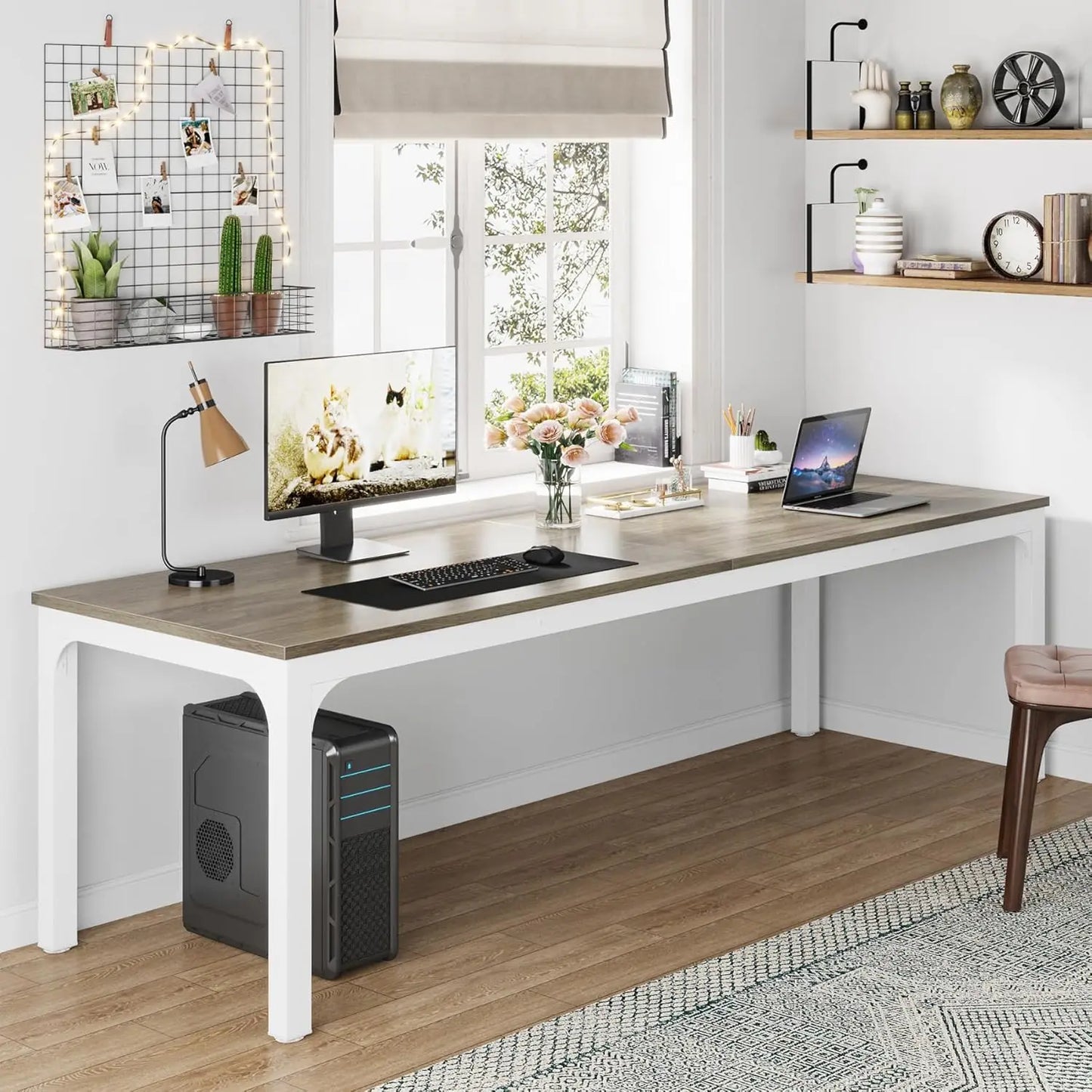 Two Person Computer Desk For Shared Home Office Space