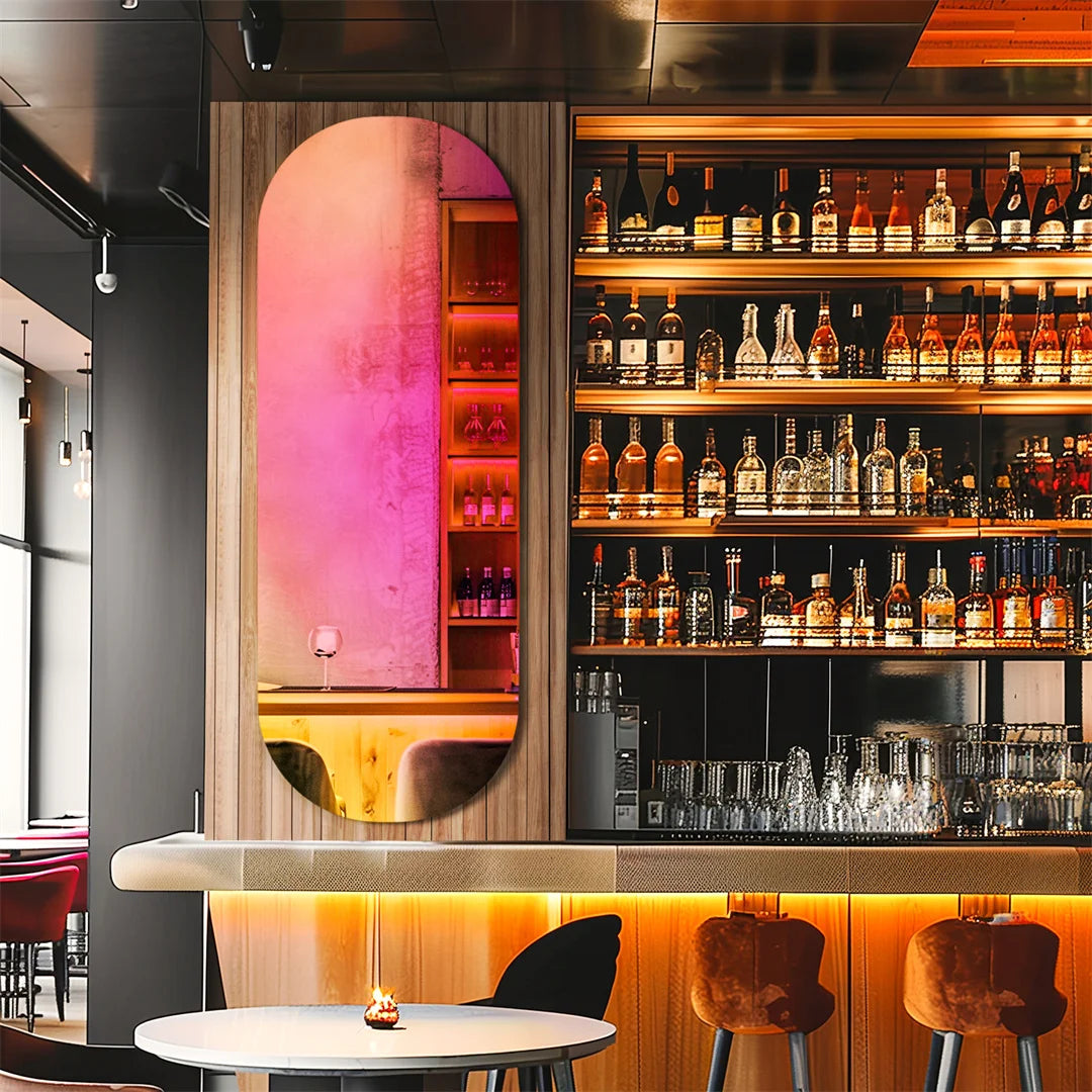 LUVODI Aesthetic Iridescent Rainbow Wall Mirror Home Decor