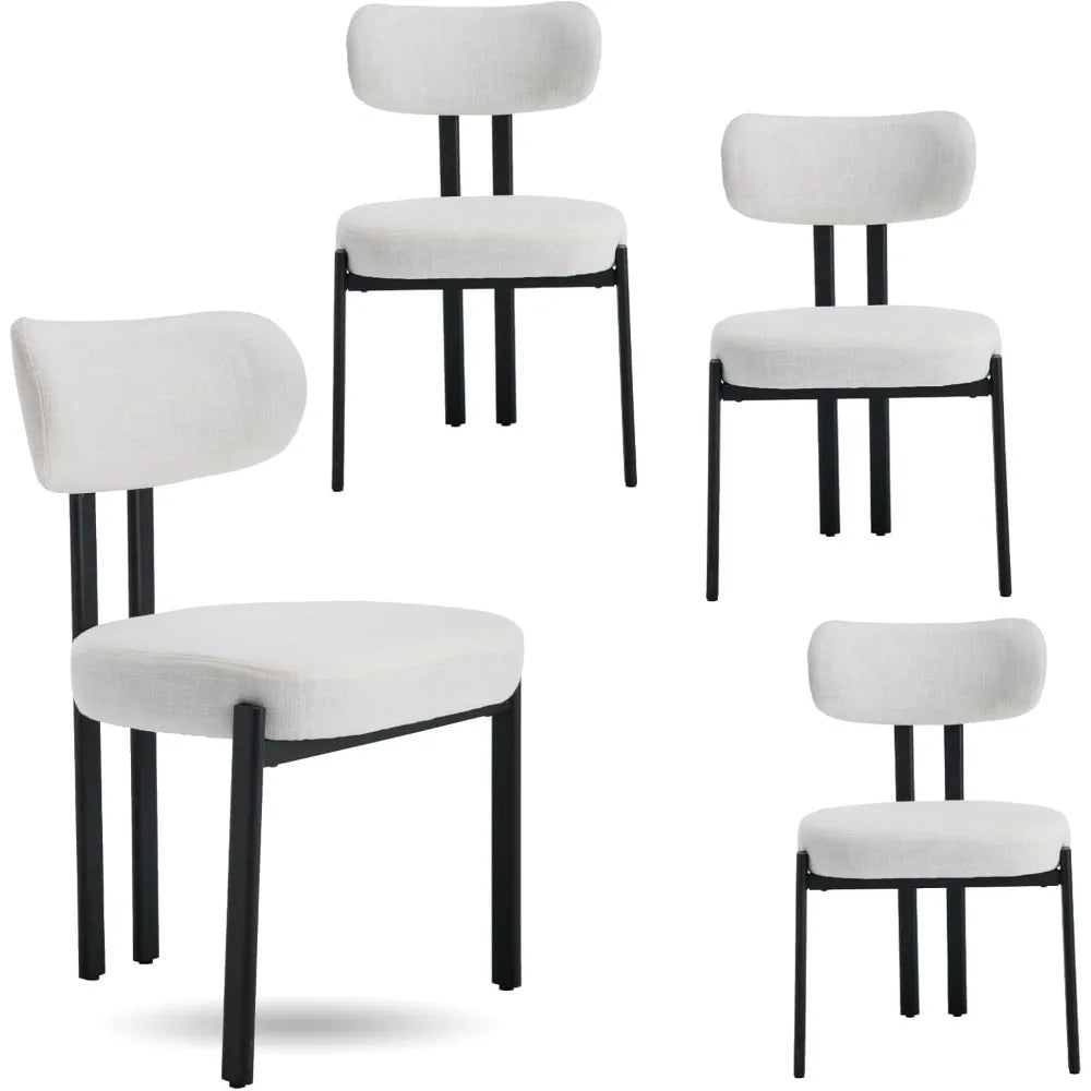 Upholstered Linen Dining Chairs ,Set of 4
