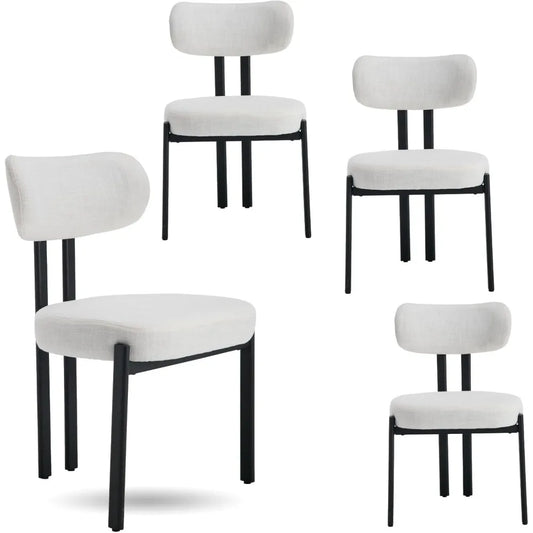 Upholstered Linen Dining Chairs ,Set of 4