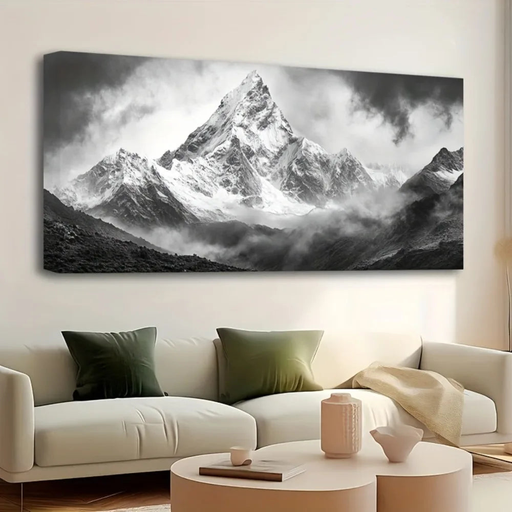 Winter Mountain Canvas Mural Wall Art Living Room Decor