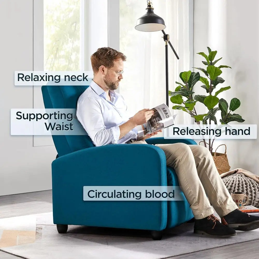 Pocket Spring Recliner Sofa Chair for Home Theater Living Room