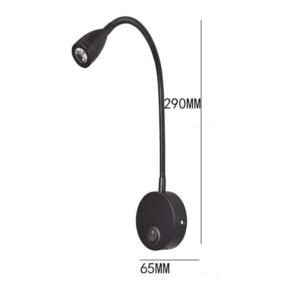 Flexible Wall Mount Night Lamp Gooseneck LED Reading Light