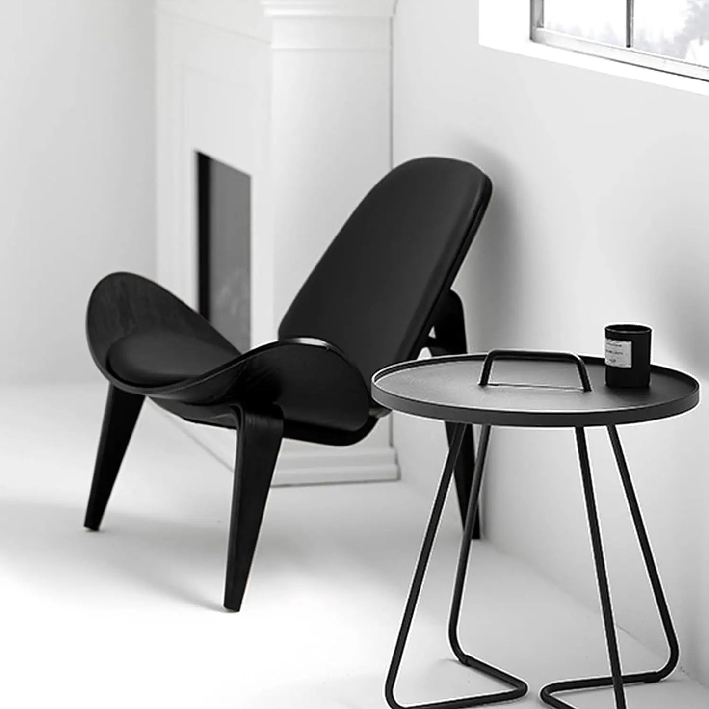 Century Shell Chair Ergonomic Three Legged Accent Living Room Chair