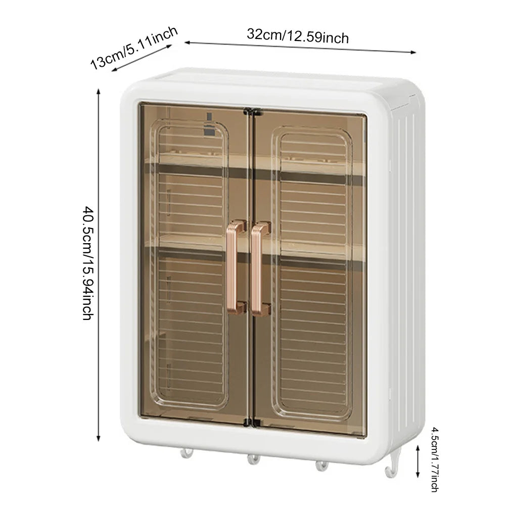 Multi Layer Seasoning Storage Rack With Hooks Kitchen