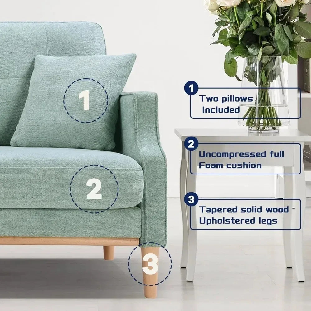 Compact Loveseat Sofa Rechargeable Multi Person Couch For Small Spaces