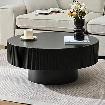Modern Coffee Table With Sturdy Wood Base Living Room