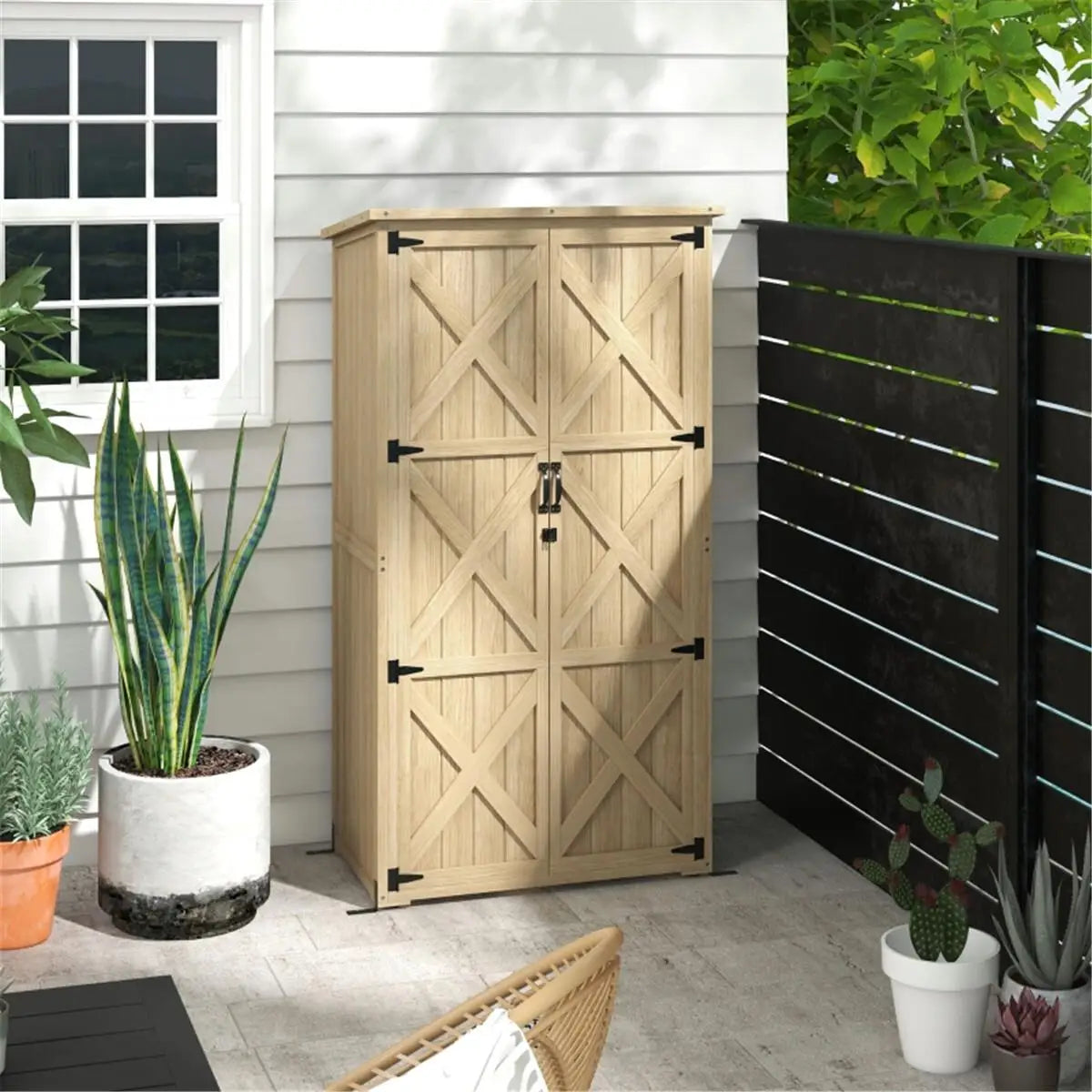 Durable Wooden Garden Shed For Outdoor Storage Organization