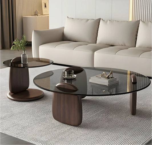 Glass Round Nesting Coffee Tables