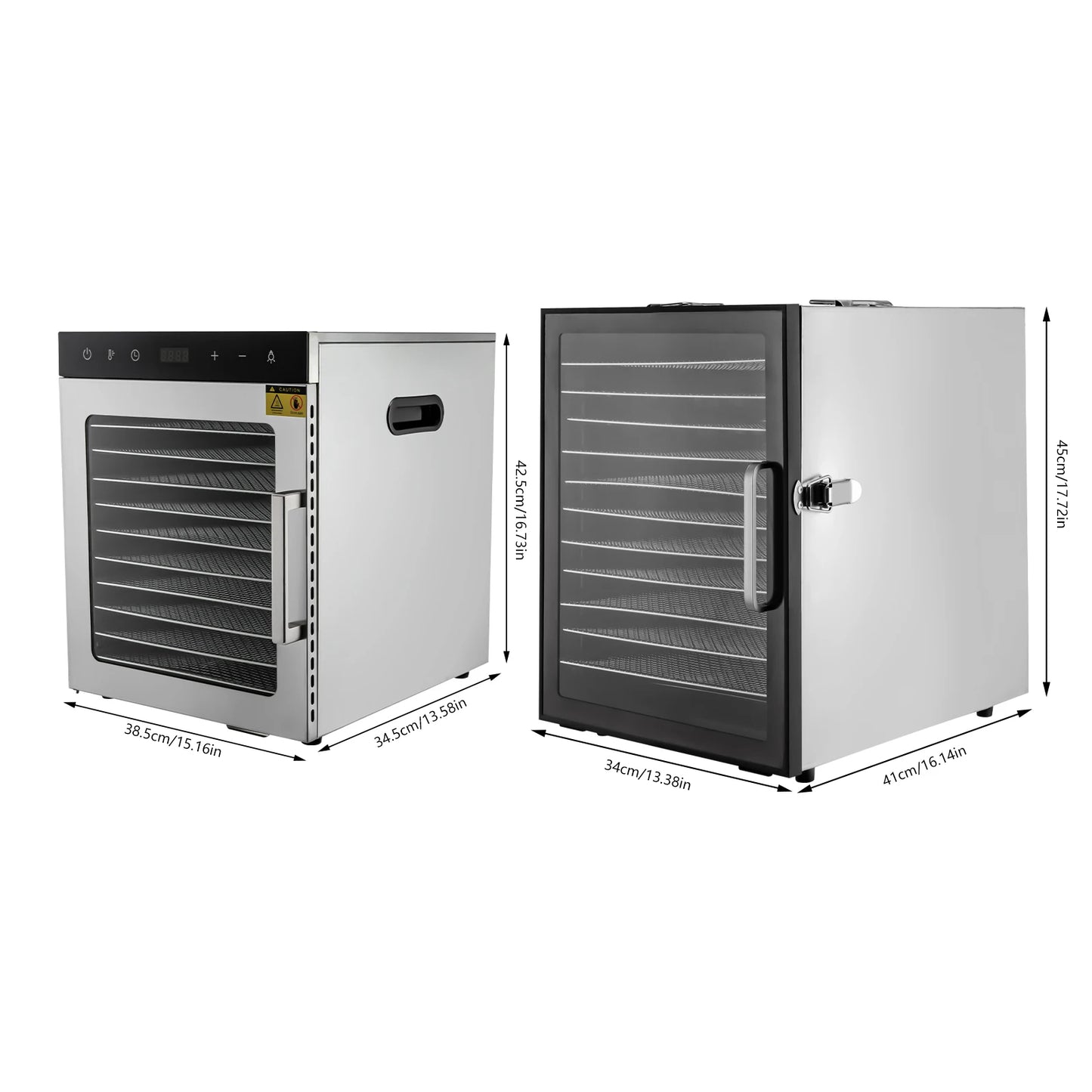 800W Electric Food Dehydrator With Digital Temperature Trays