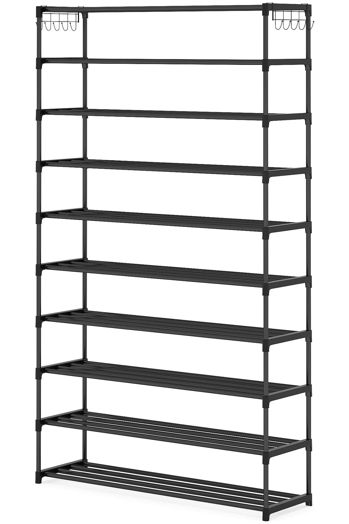 Tribesigns 10 Tier Shoe Rack Organizer With Four Bins