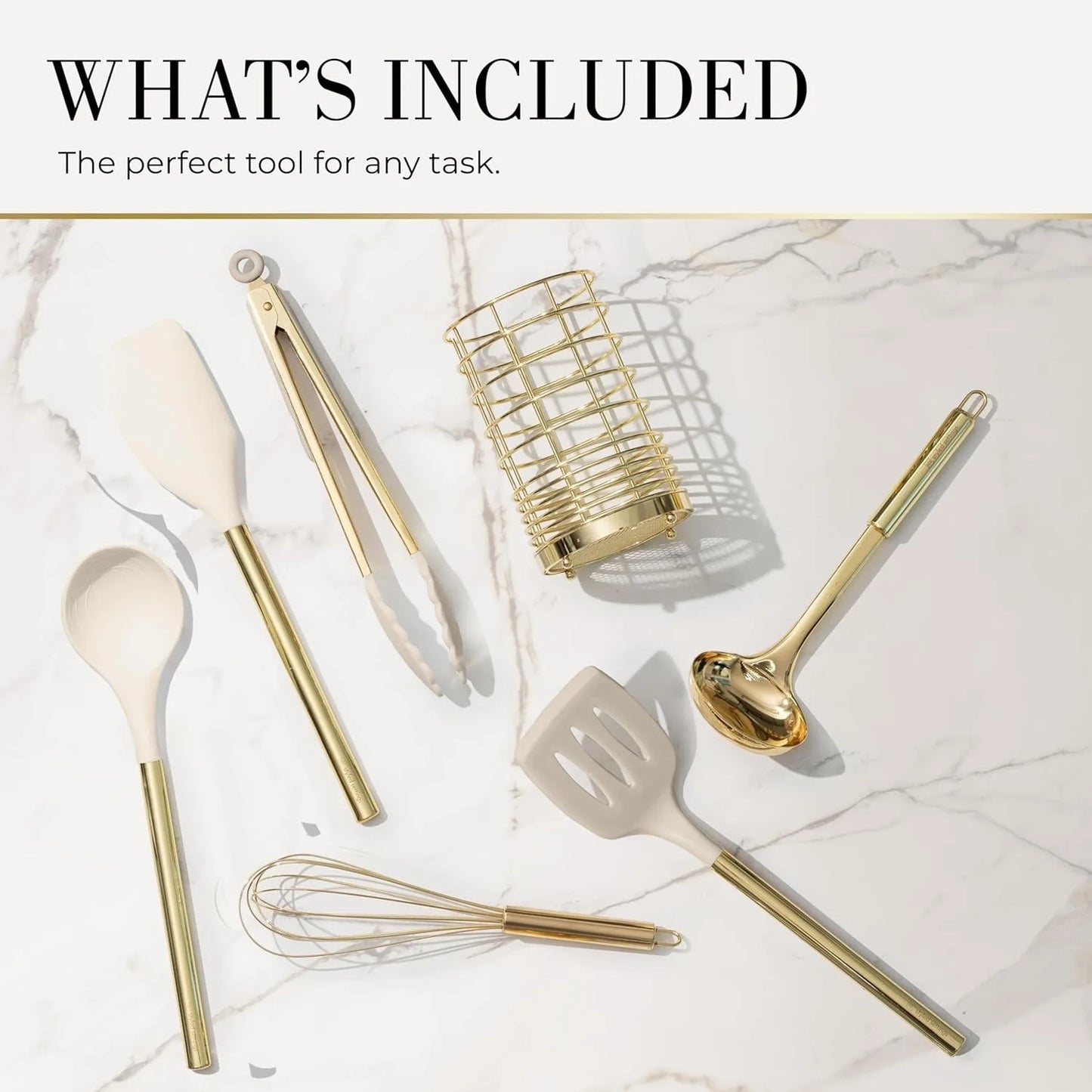 Kitchen Utensils Set Silicone Stainless Steel For Cooking