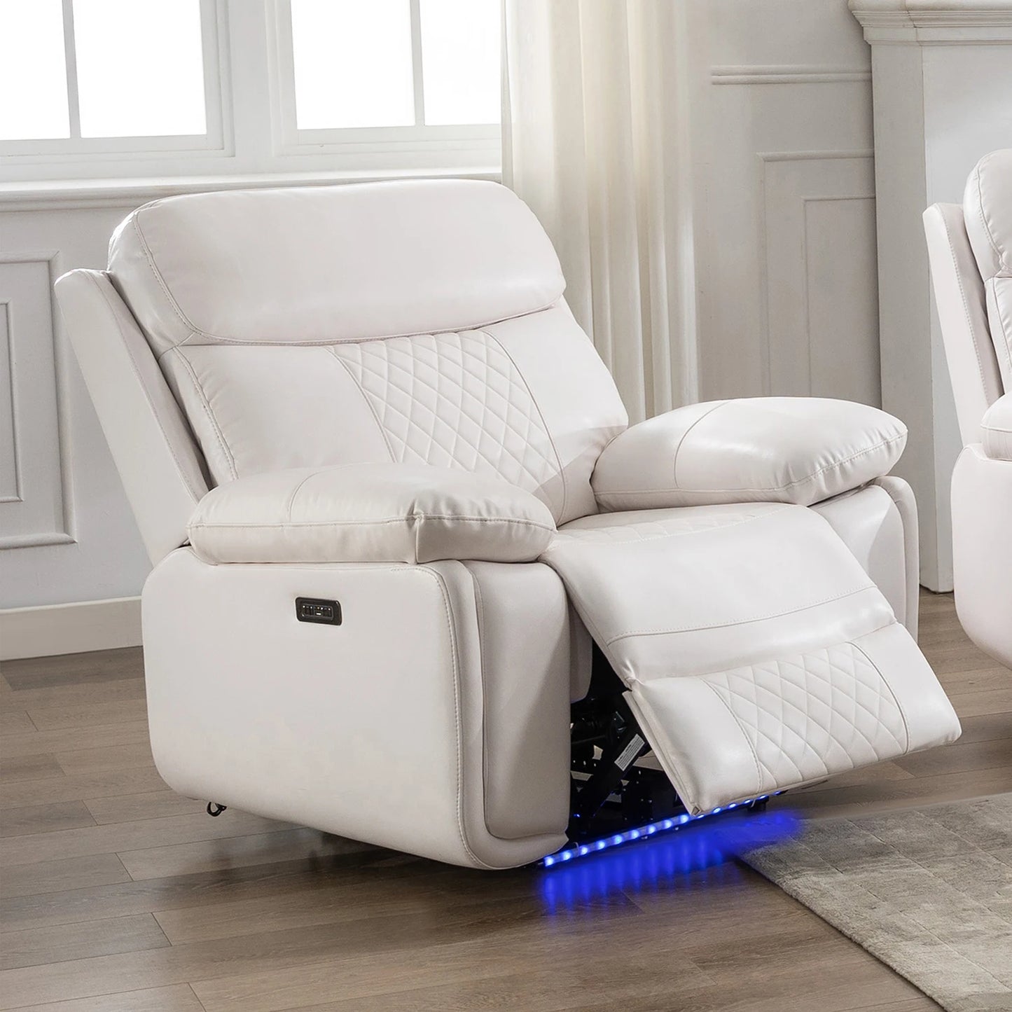 M046 Power Recliner Chair With LED Light And USB Port