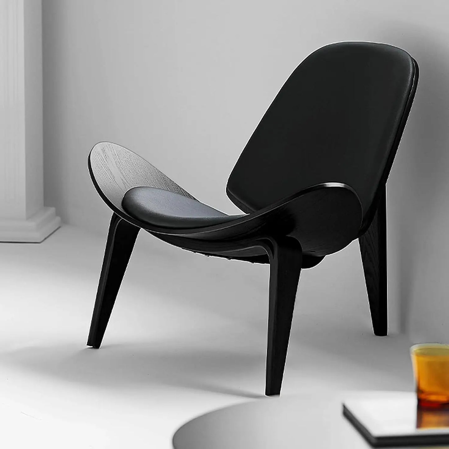 Century Shell Chair Ergonomic Three Legged Accent Living Room Chair