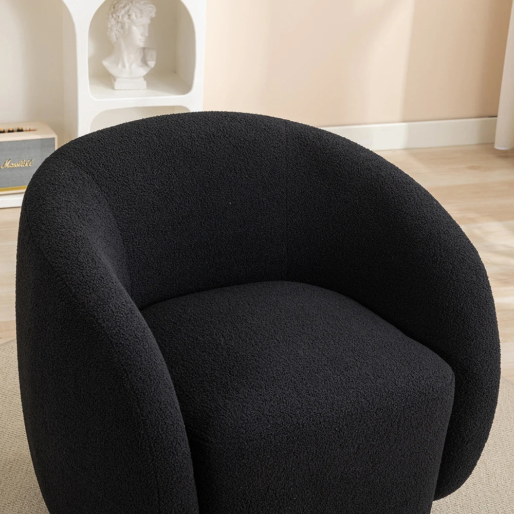 SEYNAR 360 Degree Swivel Velvet Accent Armchair For Living Room