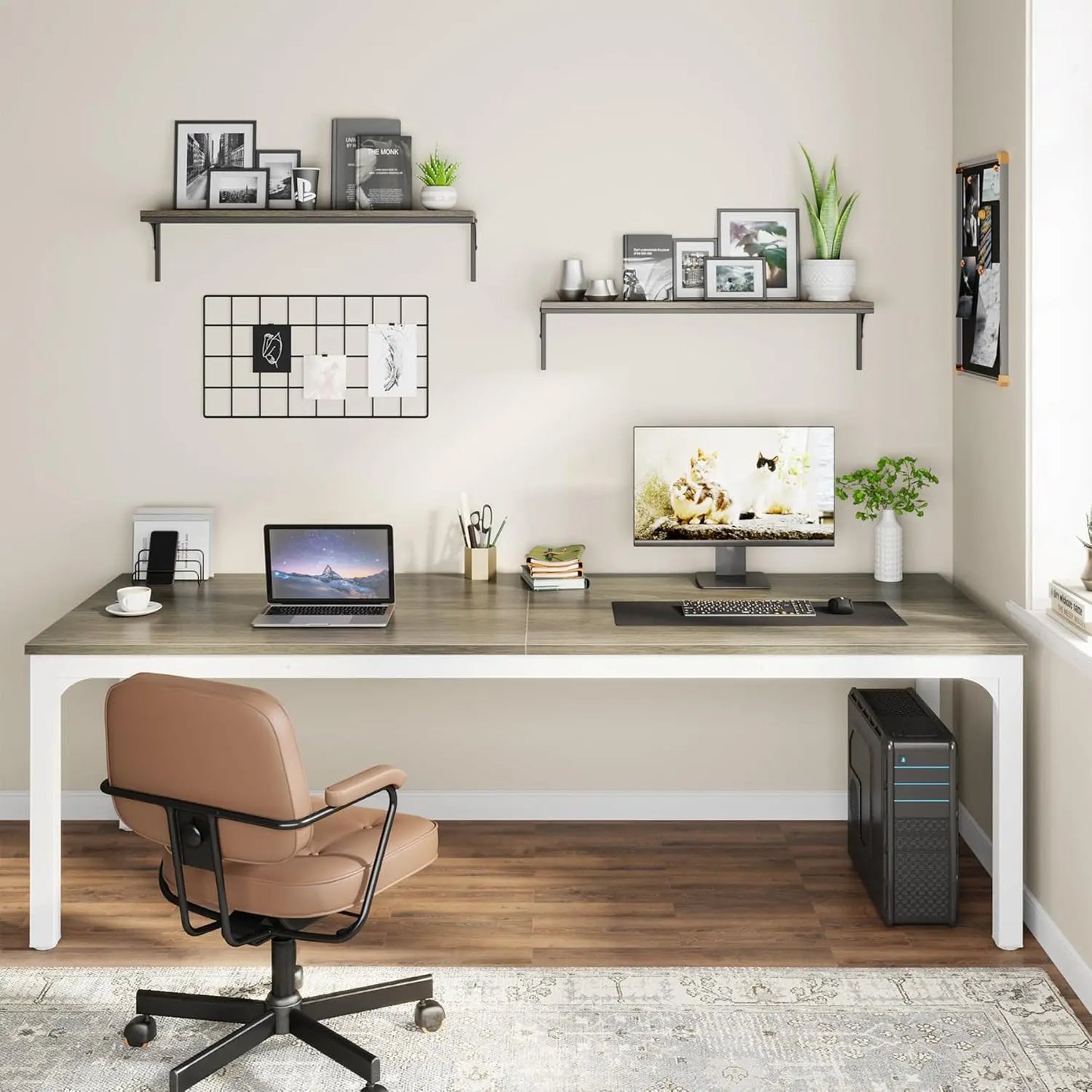 Two Person Computer Desk For Shared Home Office Space