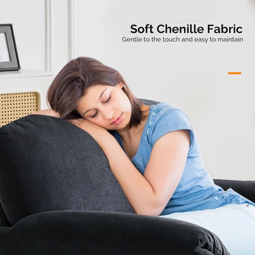 Soft Upholstered Chenille Lounge Chairs For Living Room