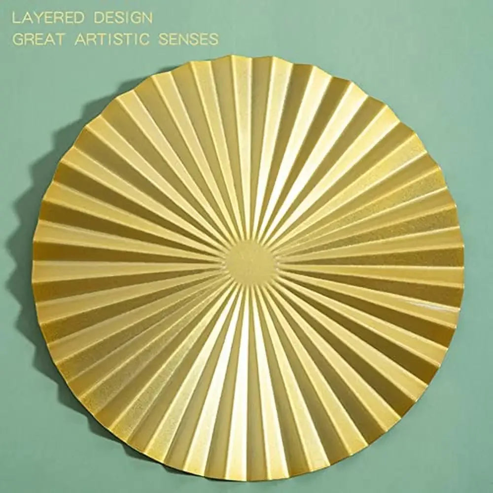 Iron Gold Sunburst Wall Decor Set Of Six Hanging Ornaments