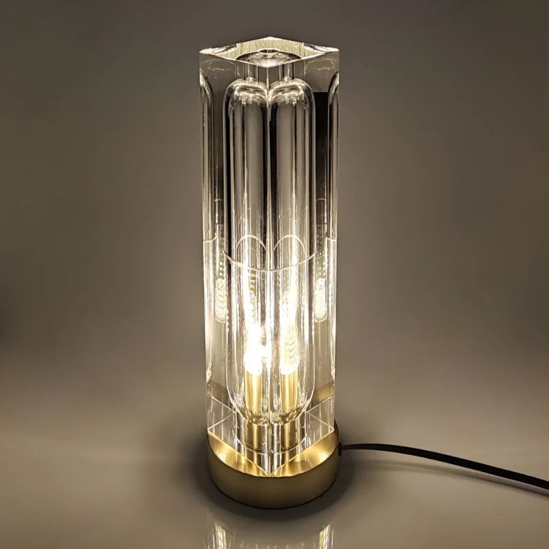 Modern Luxury Crystal Table Lamp Glass Bedside Led Light