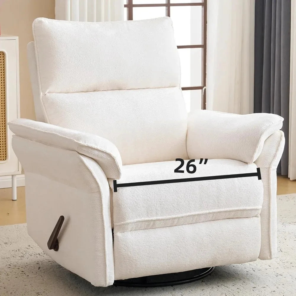 Recliner Chair With 360 Degree Swivel And Adjustable Headrest