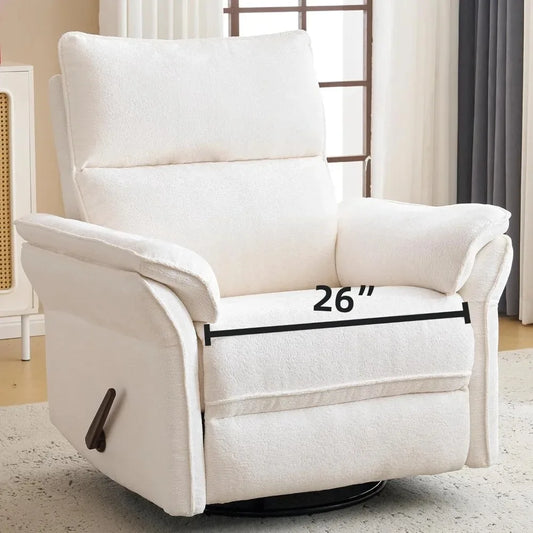 Recliner Chair With 360 Degree Swivel And Adjustable Headrest