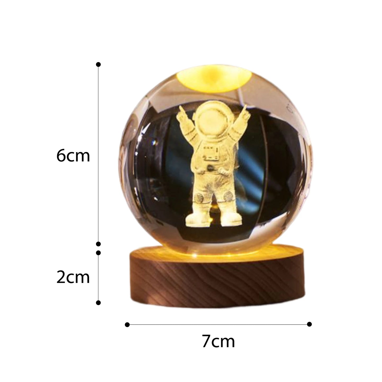 Crystal Ball Night Light Moon Table Lamp USB Decor Gifts