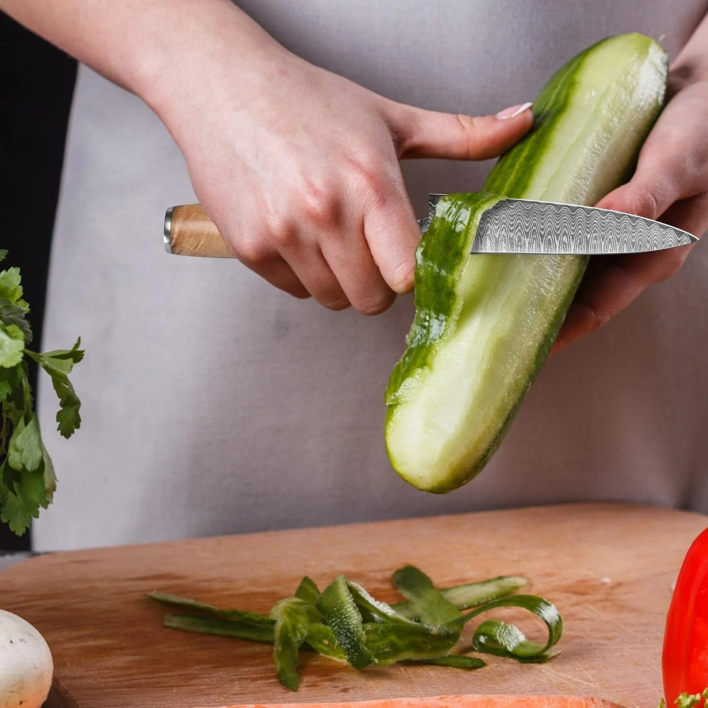 Damascus Steel Fruit And Vegetable Knife VG10 Japanese