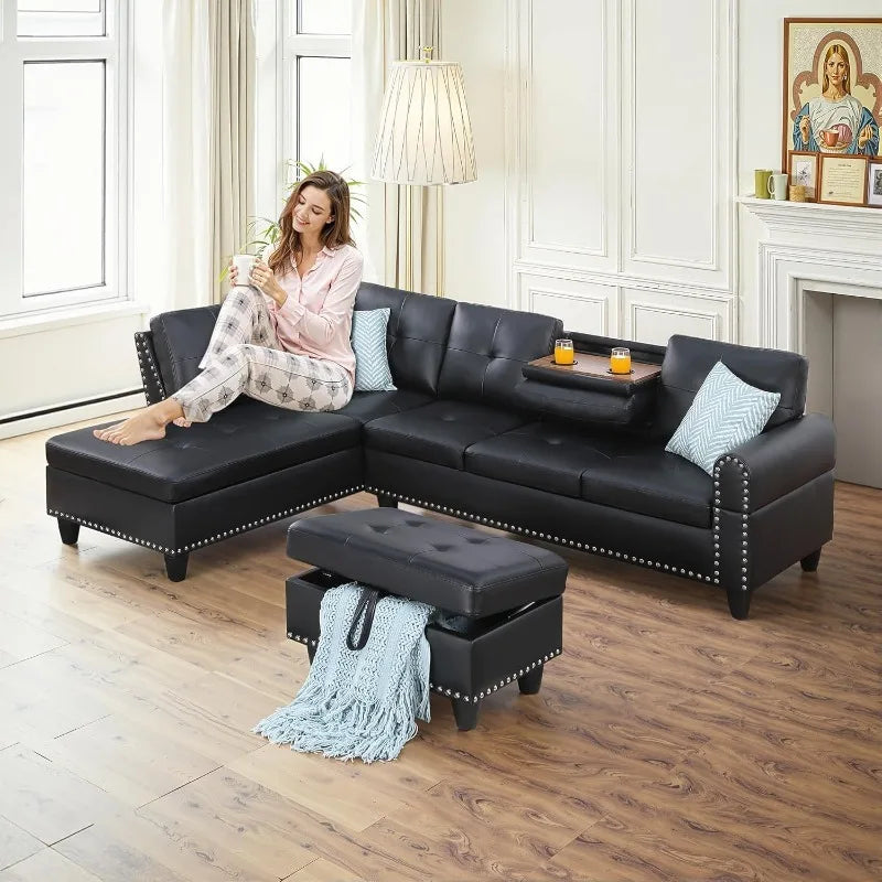 L Shaped Sectional Sofa Set For Living Room