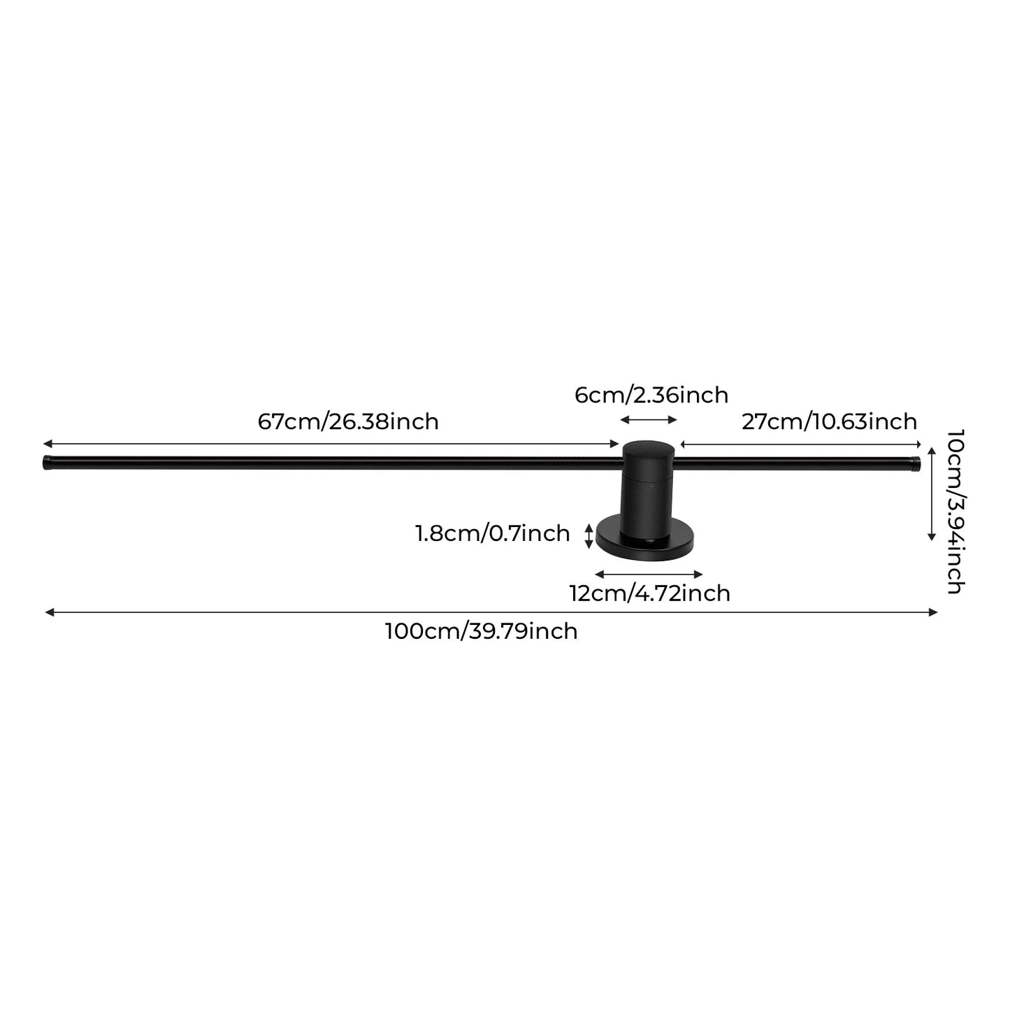 Linear LED Wall Lamp Warm Light For Indoor Outdoor Use