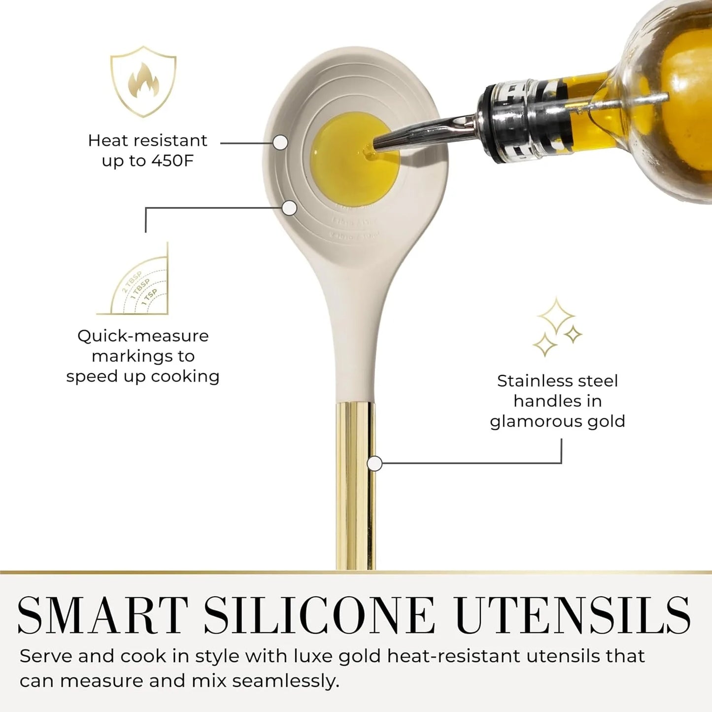 Kitchen Utensils Set Silicone Stainless Steel For Cooking