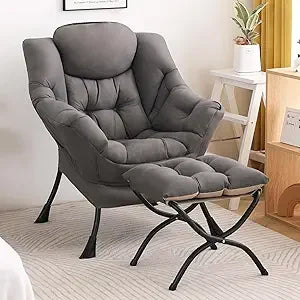 Modern Lounge Chair With Ottoman For Relaxation And Comfort
