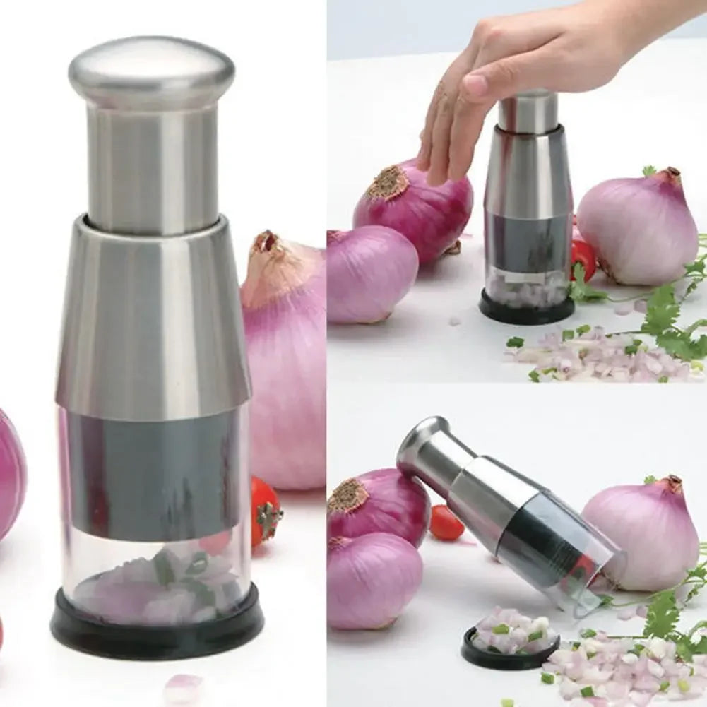 Stainless Steel Manual Hand Chopper For Garlic Ginger Herbs
