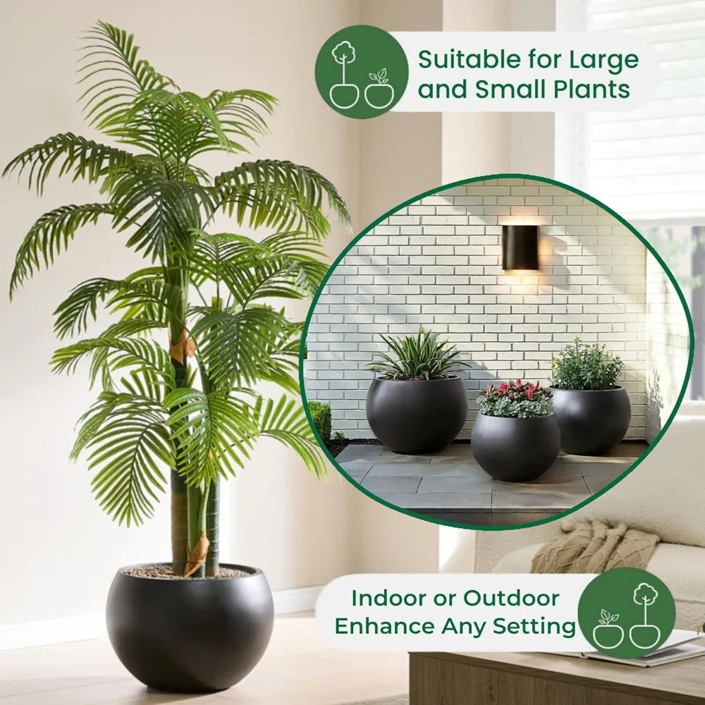 Sphere Planter With Drainage Hole And Silicone Plug