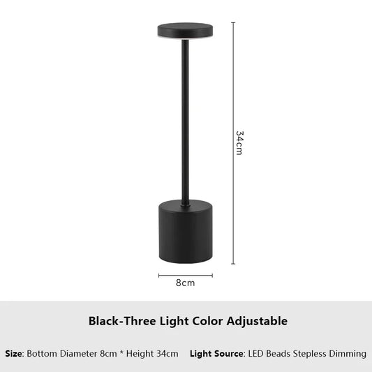 Simple Touch Sensor LED Table Lamp Rechargeable Desk Light