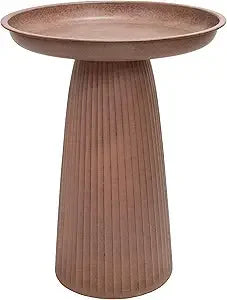 SuperDurable Weatherproof Garden Metal Ornamental Bird Bath Outdoor UV Protective