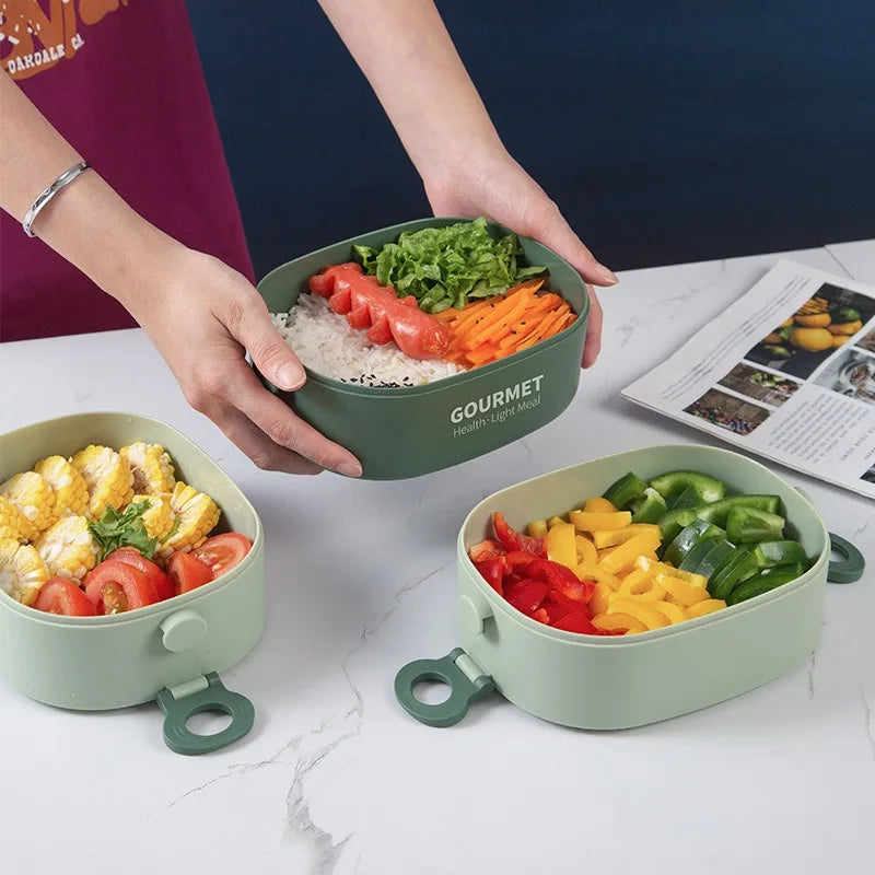 Stackable Three Layer Lunch Box Leakproof Microwave Safe