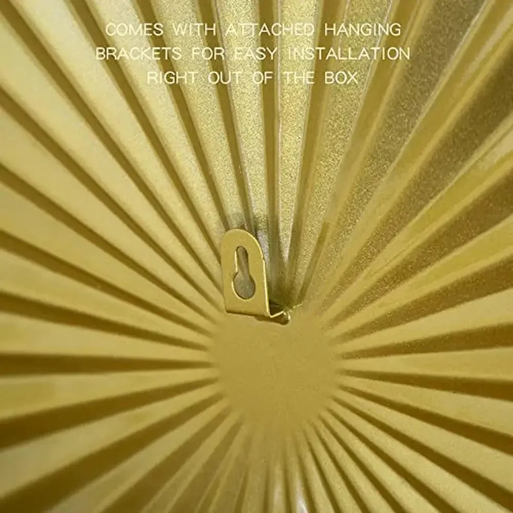 Iron Gold Sunburst Wall Decor Set Of Six Hanging Ornaments