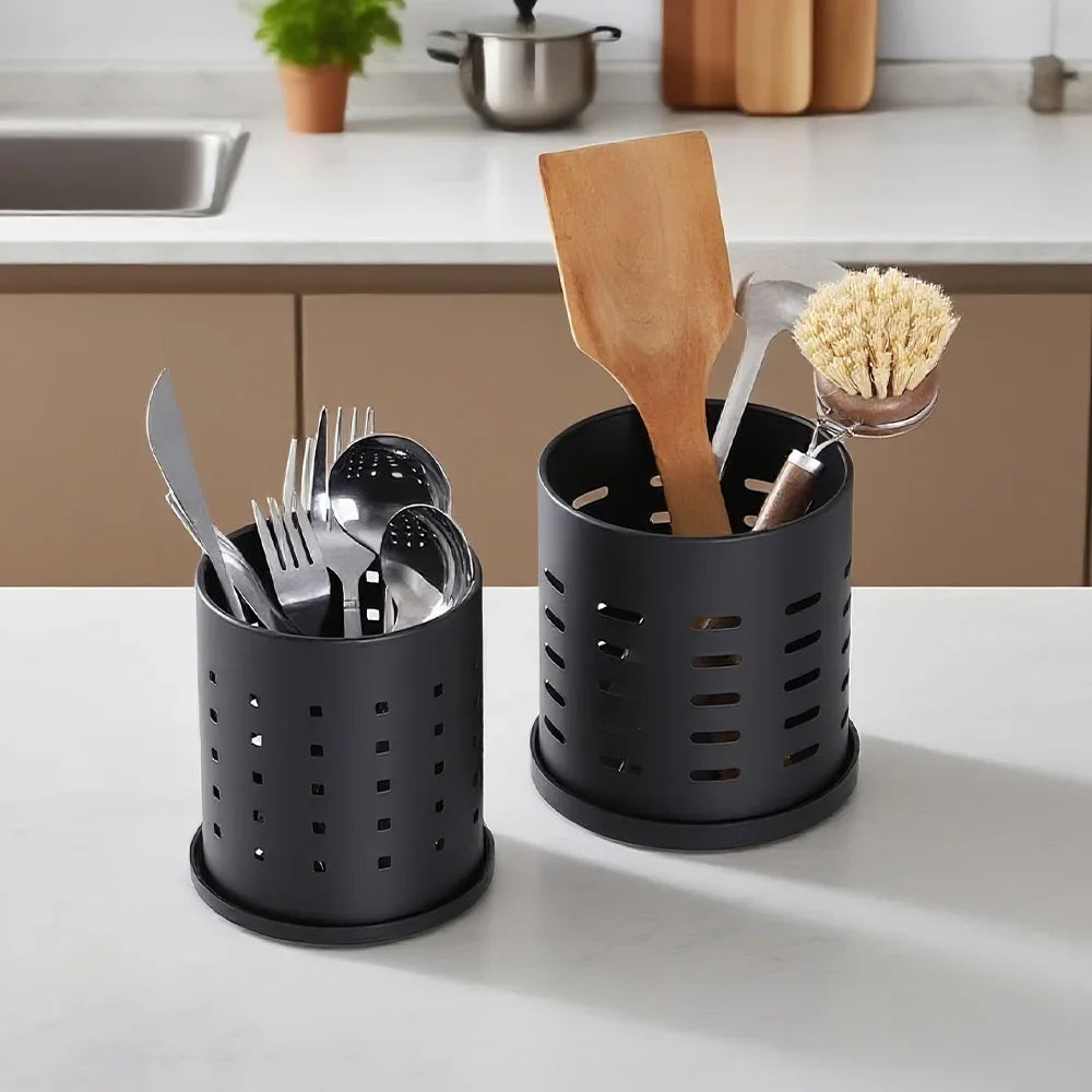 Stainless Steel Silverware Organizer With Drain Holes