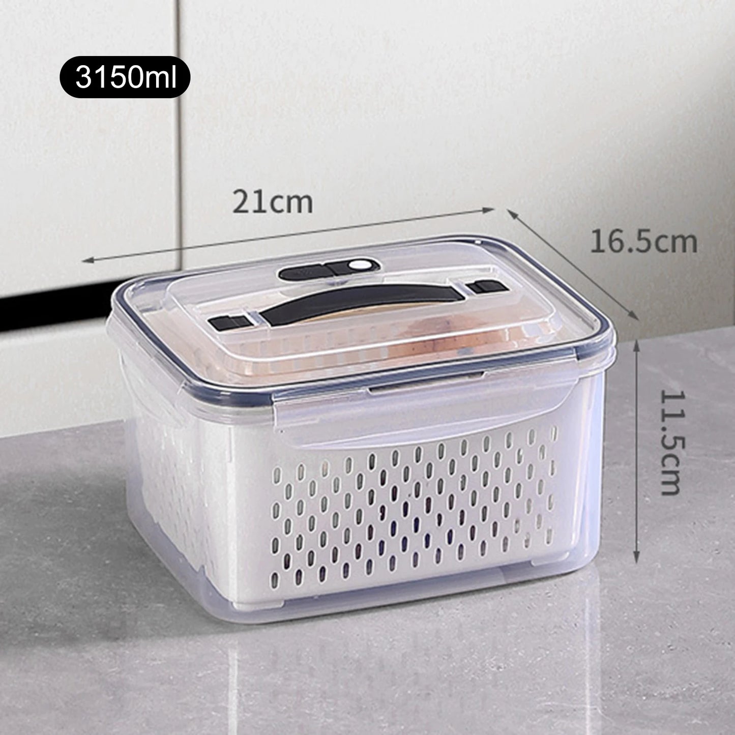 Large Capacity Double Layer Food Storage Box BPA Free