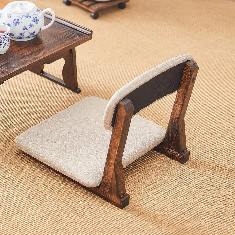 Floor Meditation Chair With Back Support Japanese Style Seating Cushion