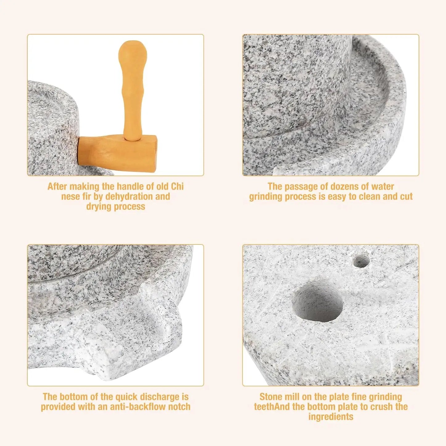 Natural Stone Manual Rice Noodles And Soy Milk Grinder