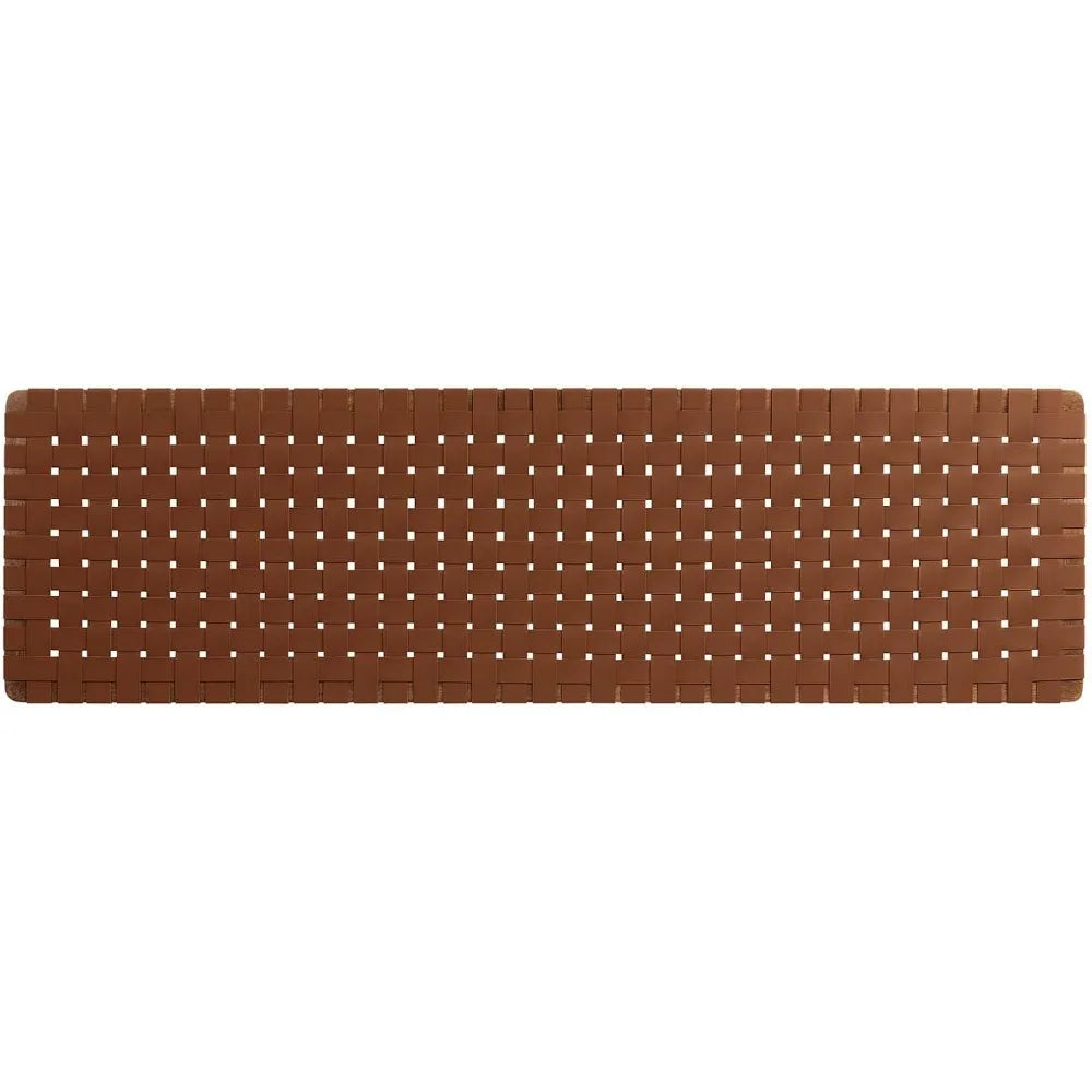 Vegan Leather Woven King Headboard With Wall Mount For Primary Bedroom Elegant Style