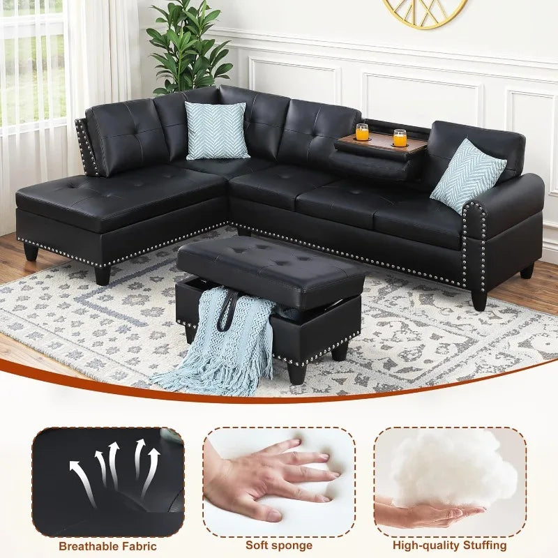 L Shaped Sectional Sofa Set For Living Room